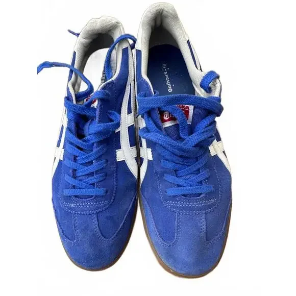 Onitsuka Tiger Blue Suede Sneakers US 9 - Picture 1 of 6